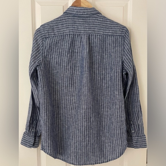 Quince Women's Button Down Shirts - White, Tan, Pink, and Blue - Picture 3 of 9